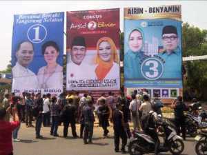 3 Pasangan Calon Walikota Tangerang Selatan(foto Doc KPU Tangsel)